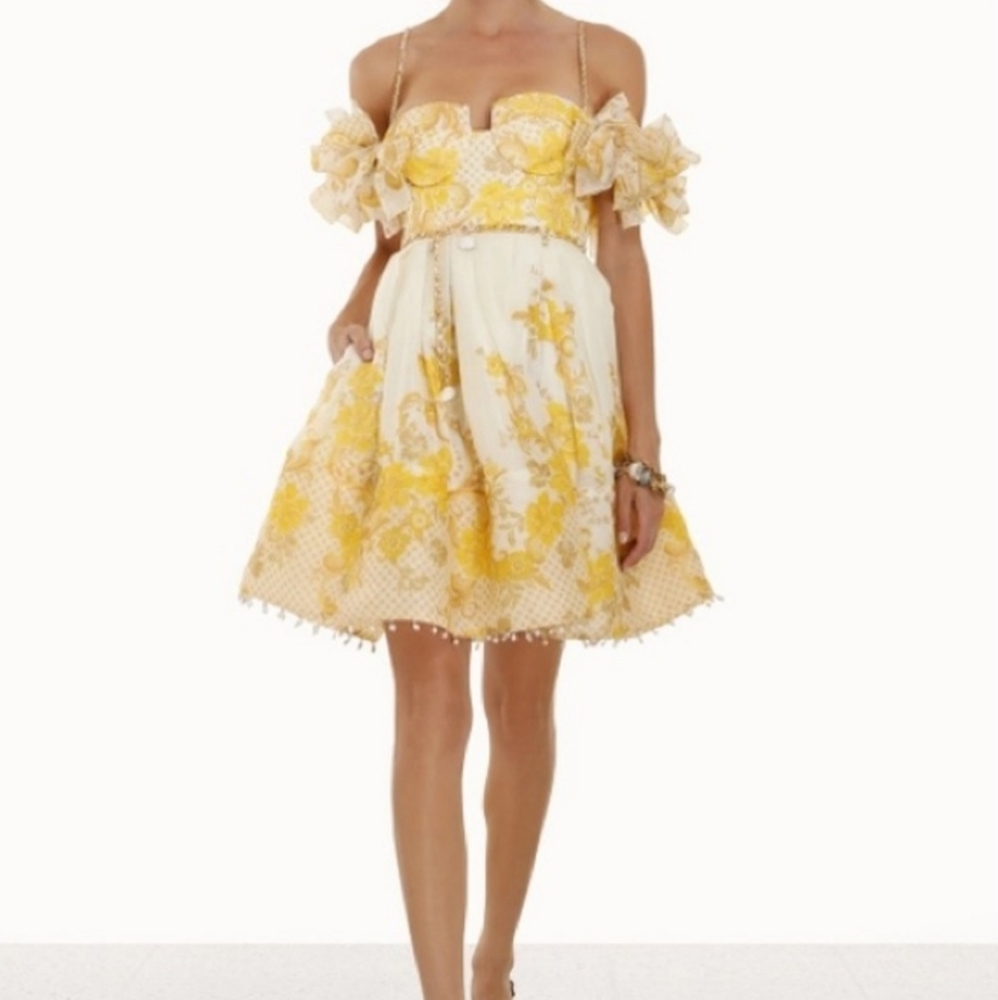 Zimmermann postcard bow bodice party dress au2 us(6-8) NWT brand new